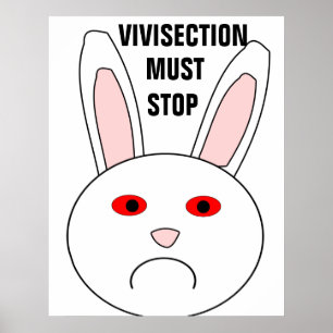 Póster Vivisection Must Stop Poster