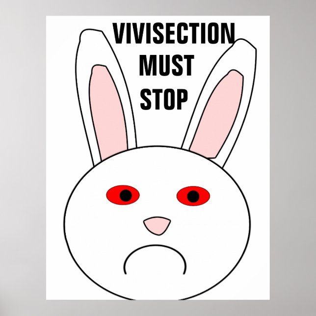Póster Vivisection Must Stop Poster (Frente)