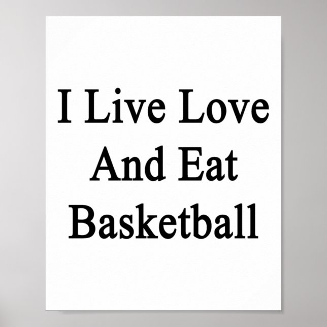 Póster Vivo, amo y como baloncesto  (Frente)