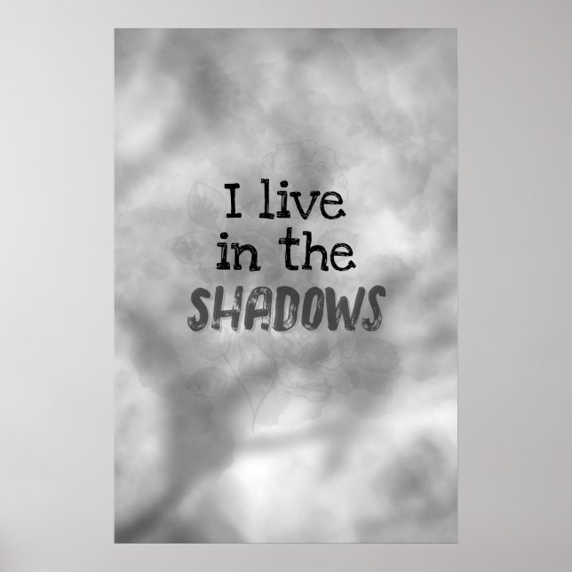 Póster Vivo en las sombras (Frente)