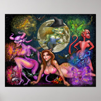 Póster Vixens de Halloween