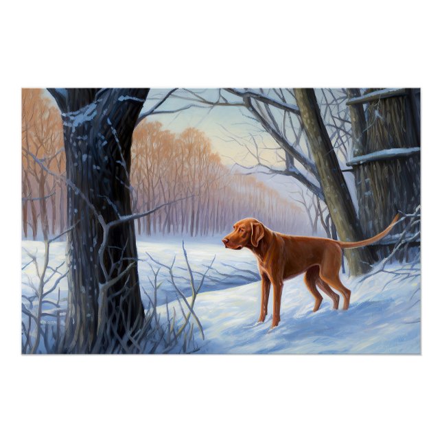Póster Vizla Deja que nieve Navidad  (Anverso)