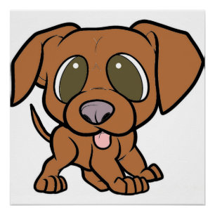Póster vizsla caricatura