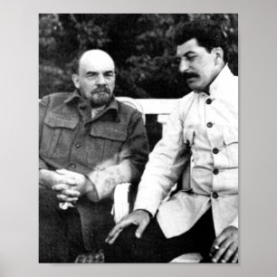 Póster Vladimir Lenin Y Joseph Stalin