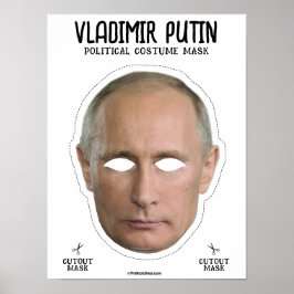 Póster Vladimir Putin Máscara de vestuario