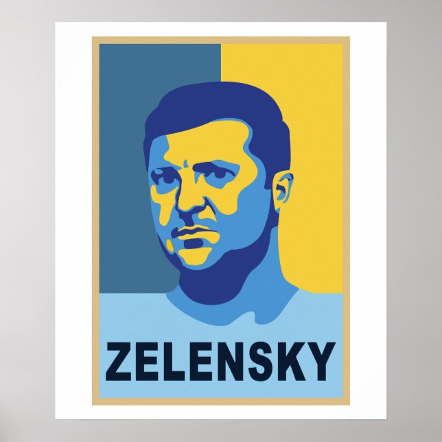 Póster Vladimir Zelensky - Yo apoyo a Ucrania (Frente)