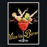 Póster "Vlan du Berni" Poster de publicidad de vino de ép<br><div class="desc">Una impresionante reproducción del afiche retro Art Deco Vlan Du Bernie original de la marca francesa Alcohol de 1920,  anima a las cocinas,  comedores y zonas de bar.</div>