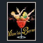 Póster "Vlan du Berni" Poster de publicidad de vino de ép<br><div class="desc">Una impresionante reproducción del afiche retro Art Deco Vlan Du Bernie original de la marca francesa Alcohol de 1920,  anima a las cocinas,  comedores y zonas de bar.</div>