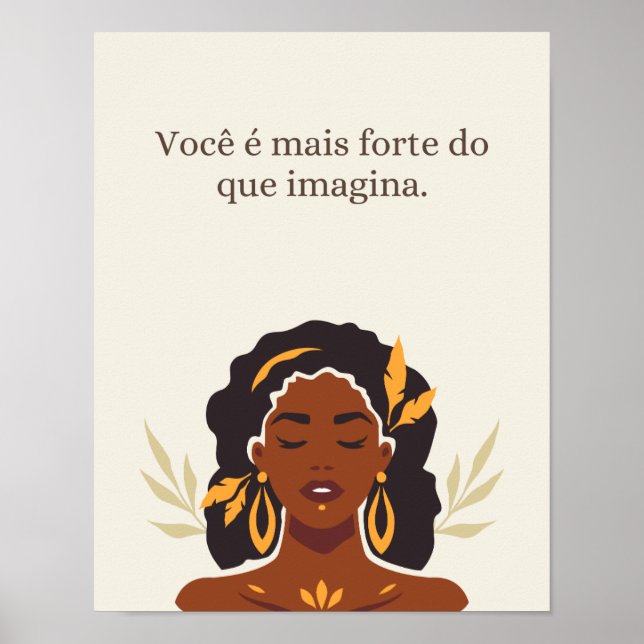 Póster Você é mais forte do que imagina. (Frente)