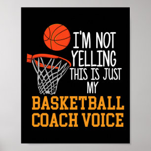 Póster Voces del entrenador de baloncesto