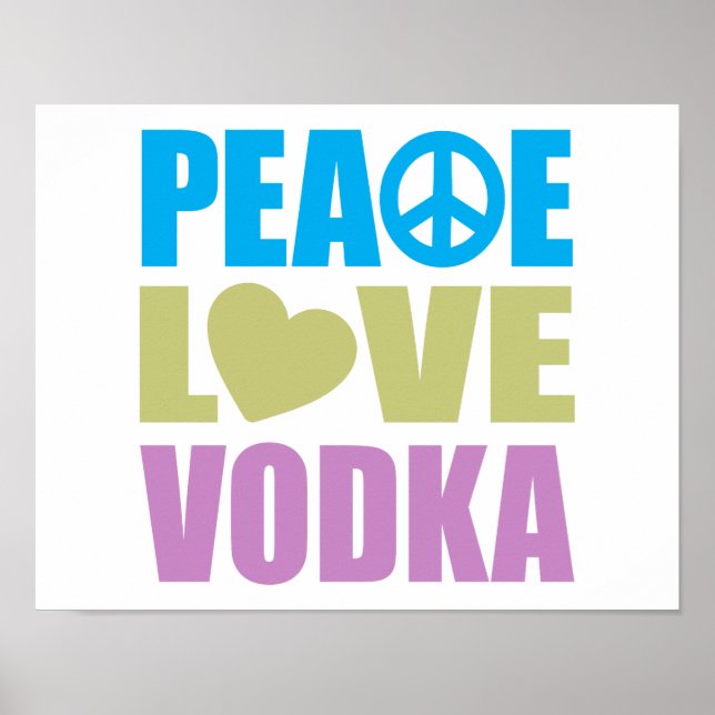 Póster Vodka de amor por la paz (Frente)