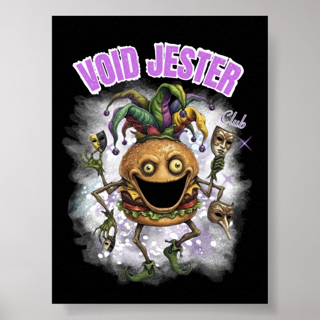 Póster Void Jester Club - amigo Burger oscuro (Frente)