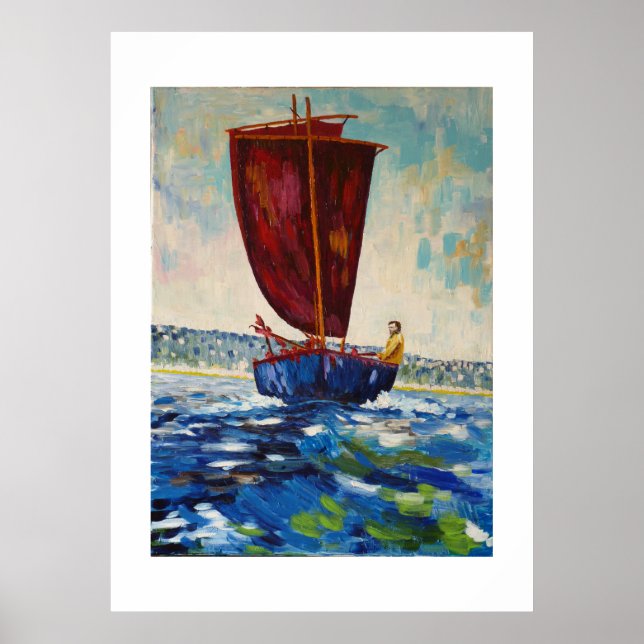 Póster voilier traditionnel au large de l'Ecosse (Frente)