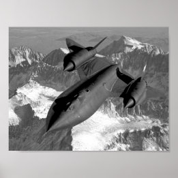 Póster Volador de aves negras SR-71