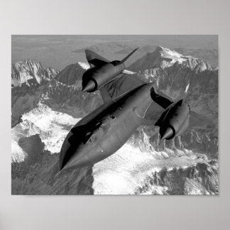 Póster Volador de aves negras SR-71