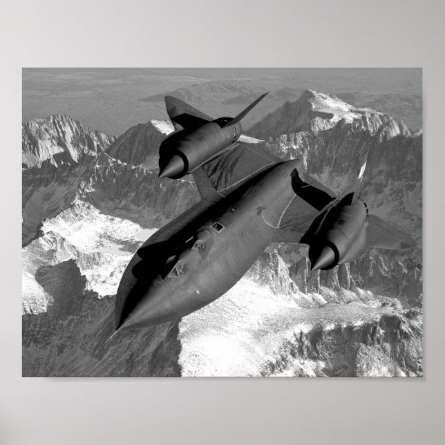 Póster Volador de aves negras SR-71 (Frente)