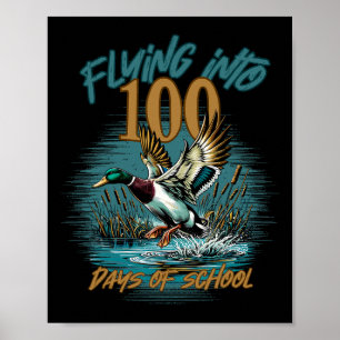 Póster Volando a 100 Días De Caza De Patos Escolares