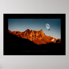 Póster volando a la luna