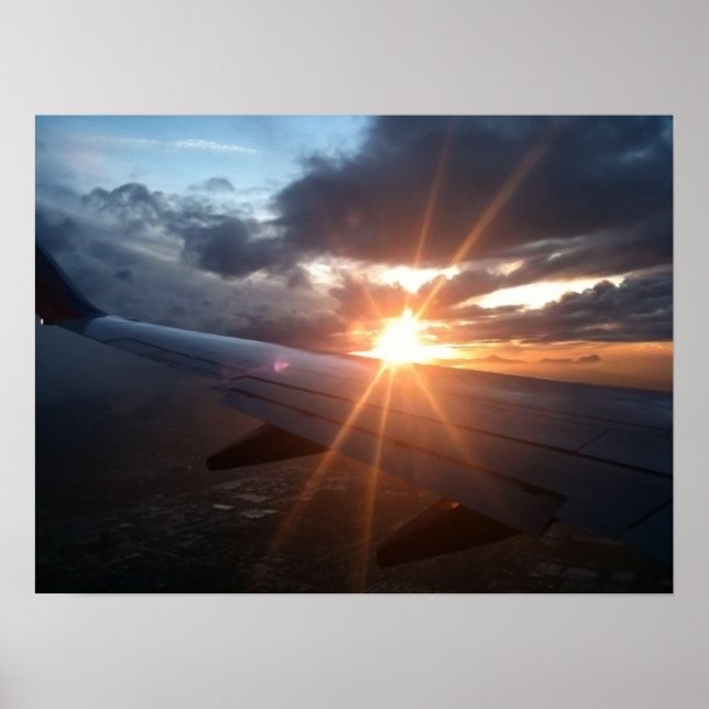 Póster Volando Al Atardecer (Frente)