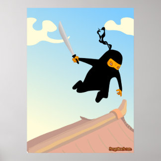 Póster Volando Ninja