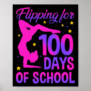 Póster Volando Por 100 Días De Gimnasia Escolar