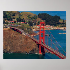 Póster Volando sobre el puente Golden Gate de San Francis
