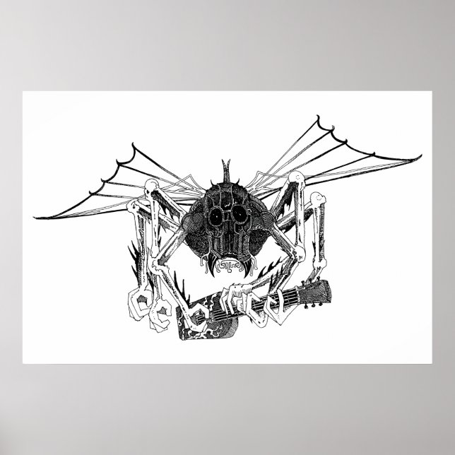 PÓSTER VOLANDO WETA CON GUITARRA (Frente)
