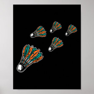 Póster Volante Colorido De Bádminton Para Yo Jugador De B