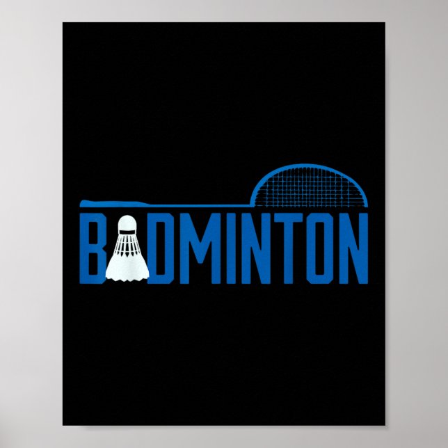 Póster Volante De Bádminton Para Hombres Jugadores De Bád (Frente)