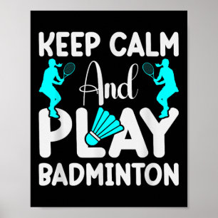 Póster Volante de bádminton Raqueta Jugador de bádminton
