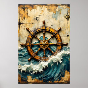 Póster Volante de barco