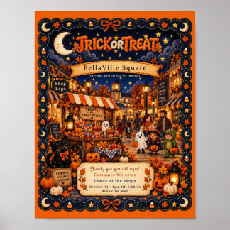Póster Volante de evento de Halloween de truco o trato pe