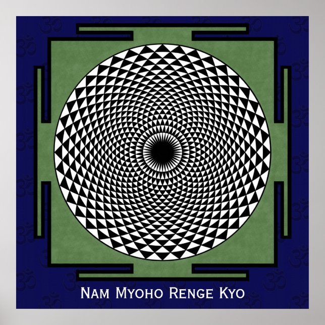 Póster Volante de meditación de flores de Lotus (Frente)