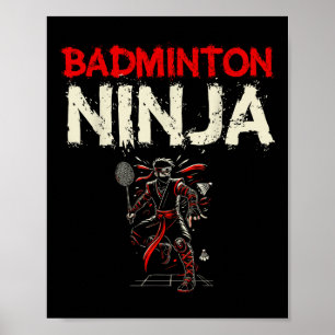 Póster Volante de Ninja de Bádminton