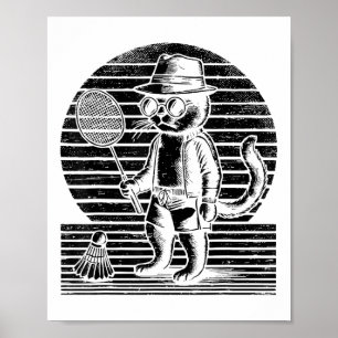Póster Volante de Ninja de Bádminton