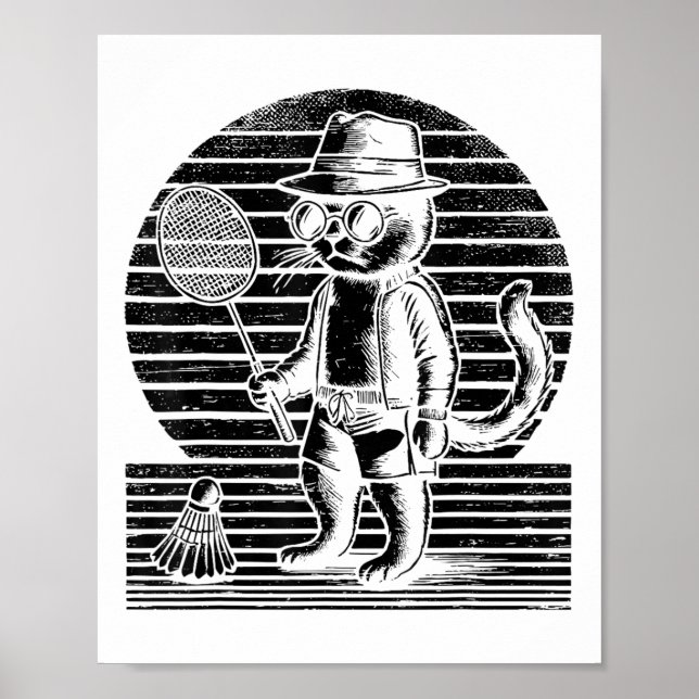Póster Volante de Ninja de Bádminton (Frente)
