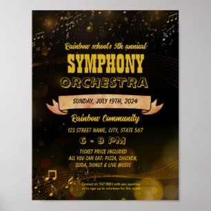 Póster Volante de plantilla de evento de la Orquesta Sinf