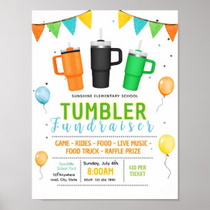 Póster Volante de recaudación de fondos de vaso editable