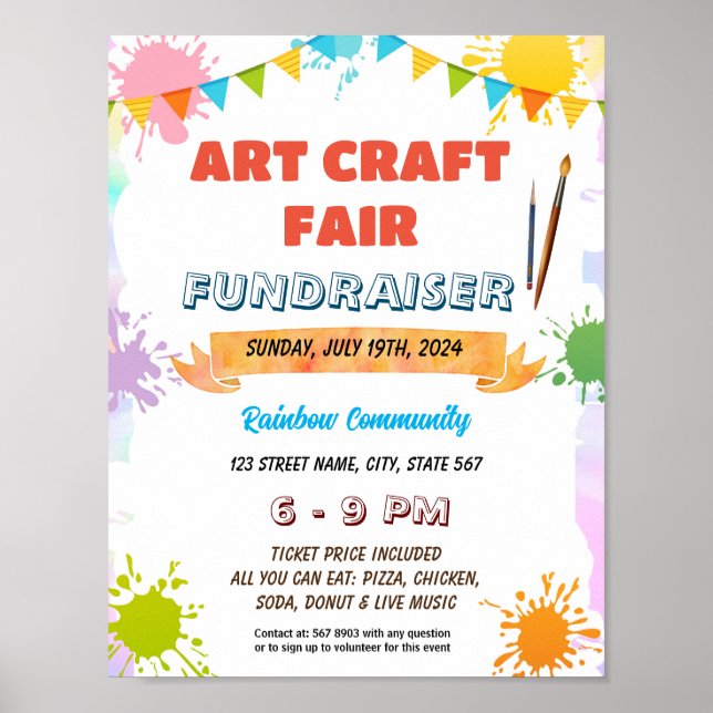 Póster Volante del evento Editable Art Painting (Frente)