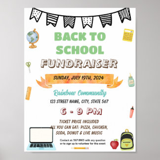 Póster Volante editable de la escuela de tutorías