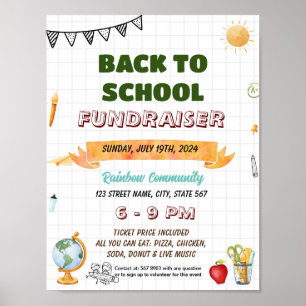 Póster Volante editable de la escuela de tutorías de vera