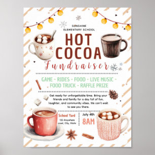 Póster Volante editable de recaudación de fondos de cacao