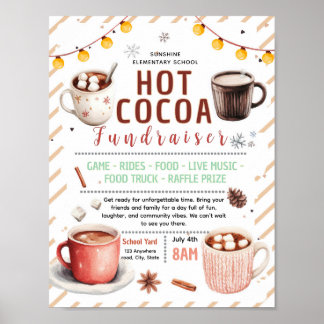 Póster Volante editable de recaudación de fondos de cacao