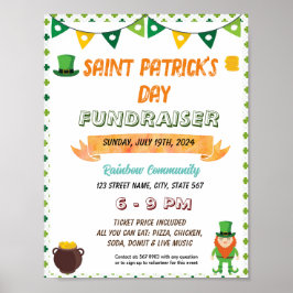 Póster Volante editable St Pattrick's day potluck