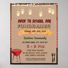 Póster Volante editable Summer bbq potluck