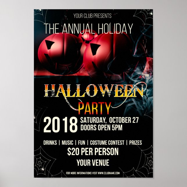 Póster Volante nocturno de Halloween (Frente)