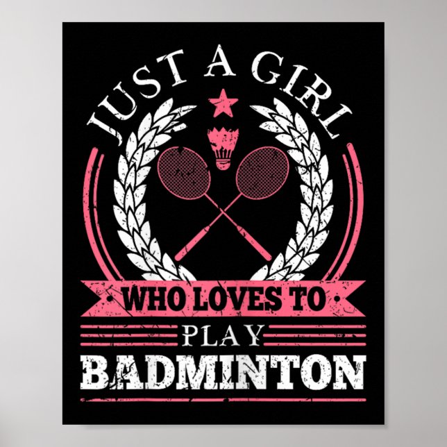 Póster Volantes de bádminton Chicas bádminton  (Frente)