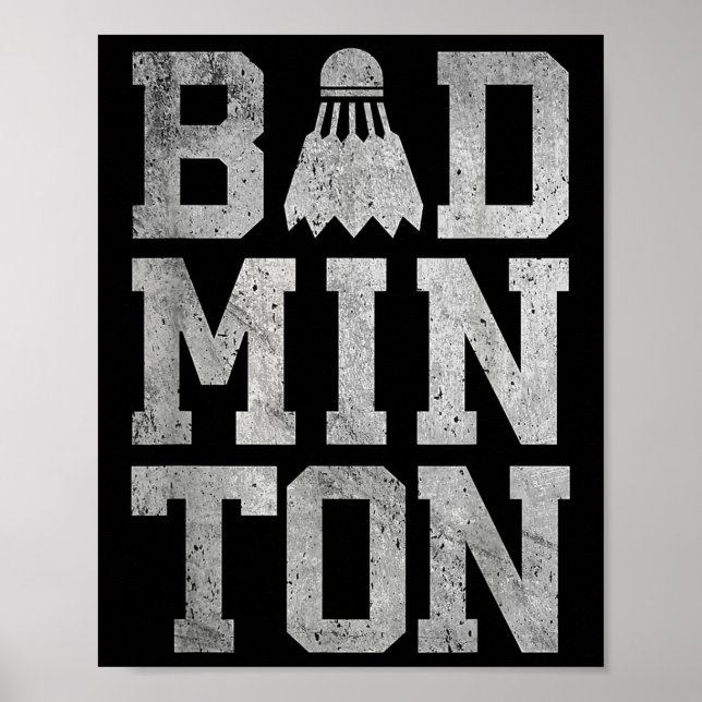 Póster Volantes De Bádminton Lanzadera Jugadores De Bádmi (Frente)