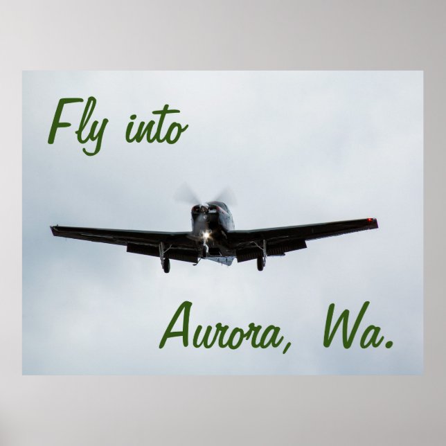Póster Volar a Aurora, Washington (Frente)