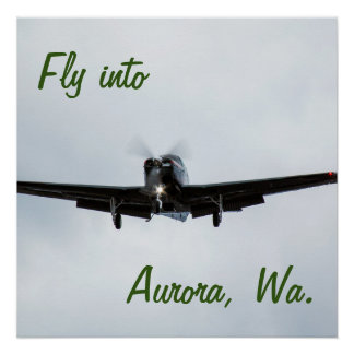 Póster Volar a Aurora, Washington
